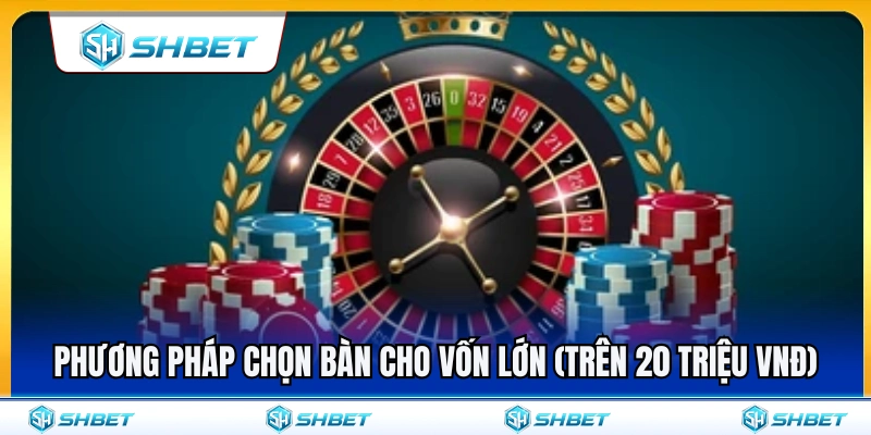 Chọn Bàn Casino SHBET Theo Vốn Nhỏ, Vốn Trung, Vốn Lớn 4 Bí quyết chọn bàn phù hợp cho mức vốn lớn